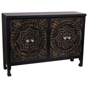 Credenza in legno con 4 porte 100,5x26x70