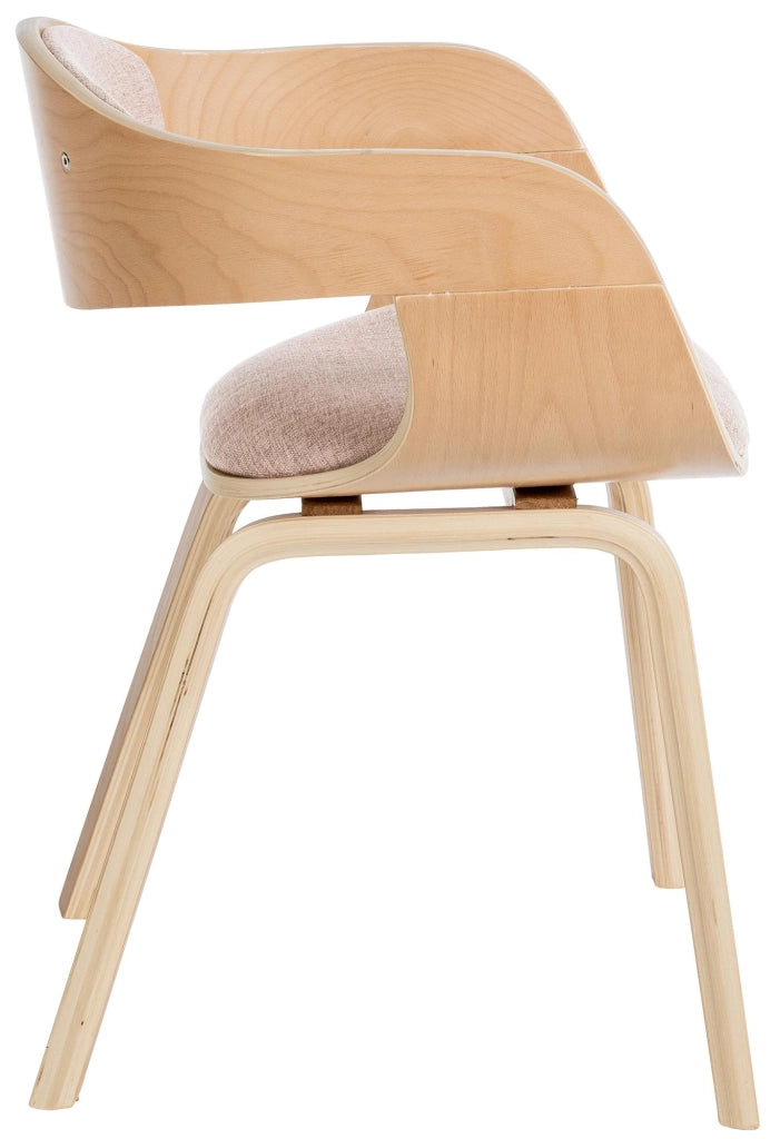 Set di 2 sedie Kingston in tessuto Natura/crema