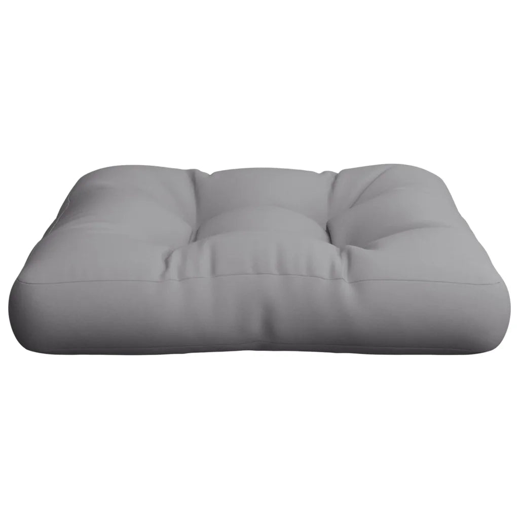 Cuscino per Pallet Grigio 60x60x12 cm in Tessuto
