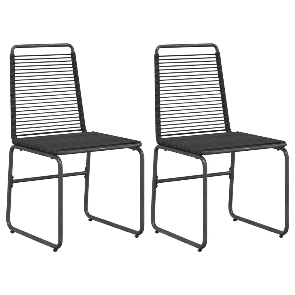 Sedie da giardino 2 pcs Nero 48 x 55 x 89,5 cm Rattan 42025096