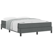 Letto matrimoniale | Letto per adulti | Letto a molle con materasso Grigio scuro 140 x 200 cm Tessuto