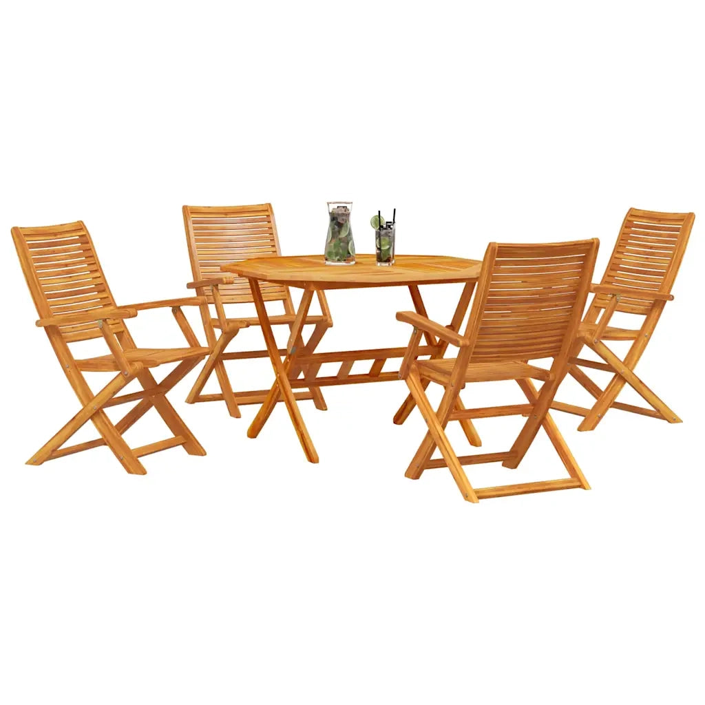 Set da Pranzo per Giardino 5 pcs Marrone 3375707