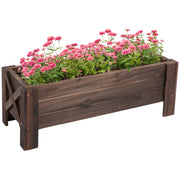 Fioriera in Legno Rettangolare con Gambe ¨C zephmum ¨C Marrone 100x36.5x36 cm