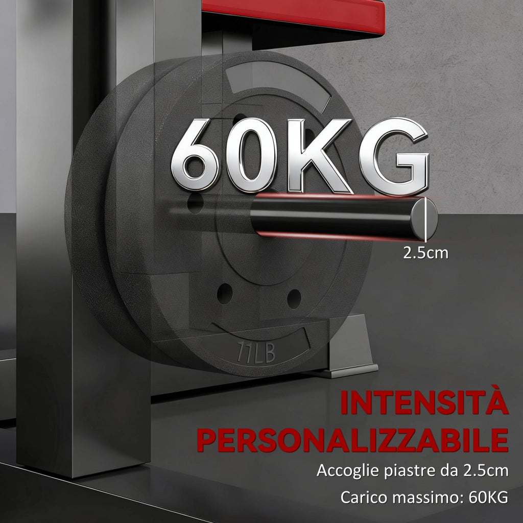 Panca per Curl Bicipiti con Seduta e Appoggio per Gomiti Regolabili. Supporto per Pesi. Nero