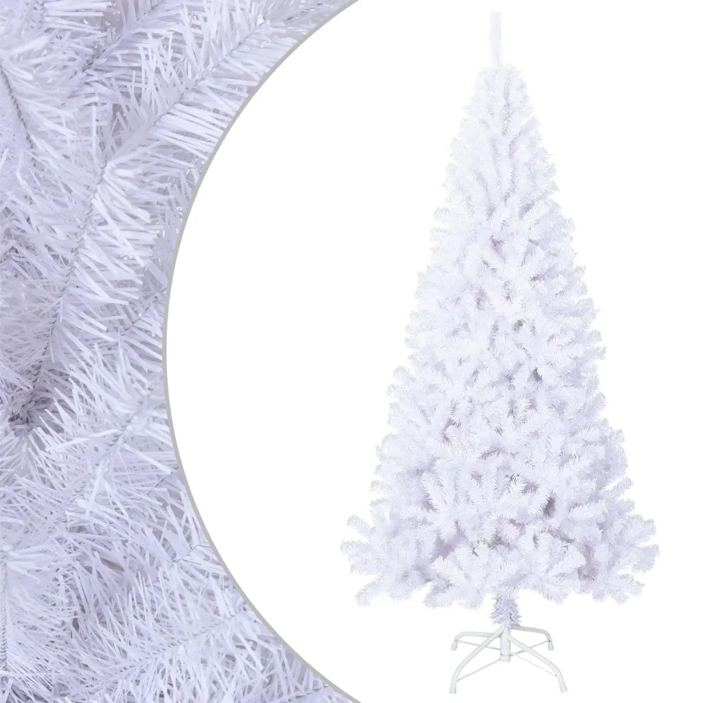 Albero di Natale Artificiale con Rami Folti Bianco 240 cm PVC