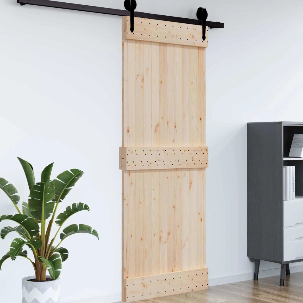 Porta NARVIK Naturale 95 x 210 cm Legno di pino solido 42047086