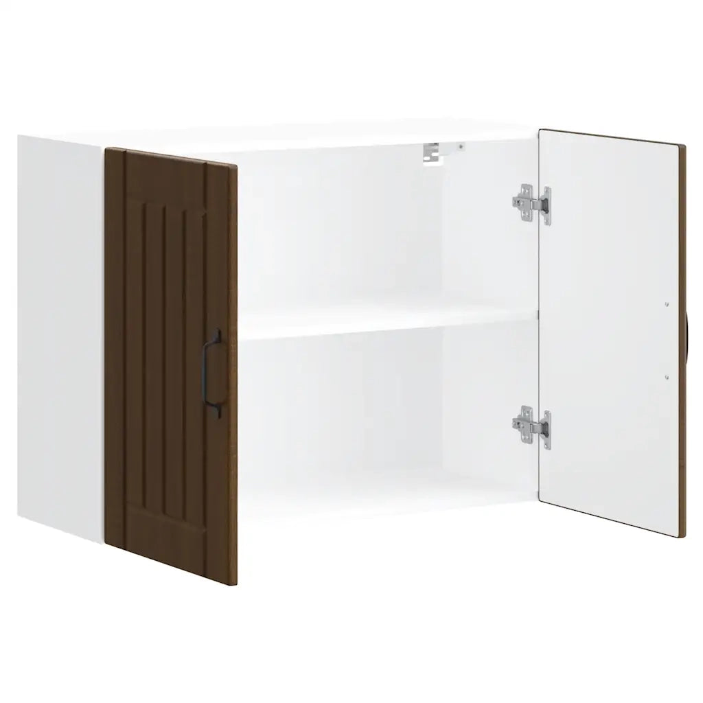 vidaXL Pensile da Cucina Lucca Rovere Marrone in Legno Multistrato