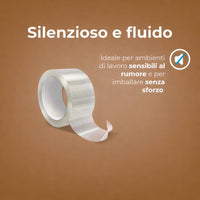 Nastro adesivo silenzioso trasparente 50mm x 66mt per imballaggio