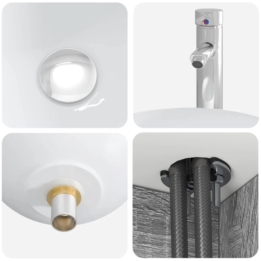 Set di mobili per il bagno 2 pz Sonoma grigio 3406119