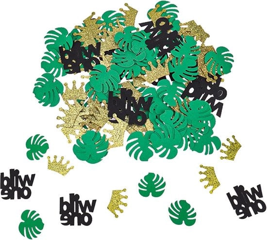Decorazione di compleanno Wild One - 100 pezzi di decorazione da tavola verde safari per il primo compleanno bambino e bambina - Decorazione di strada giungla 1 anno