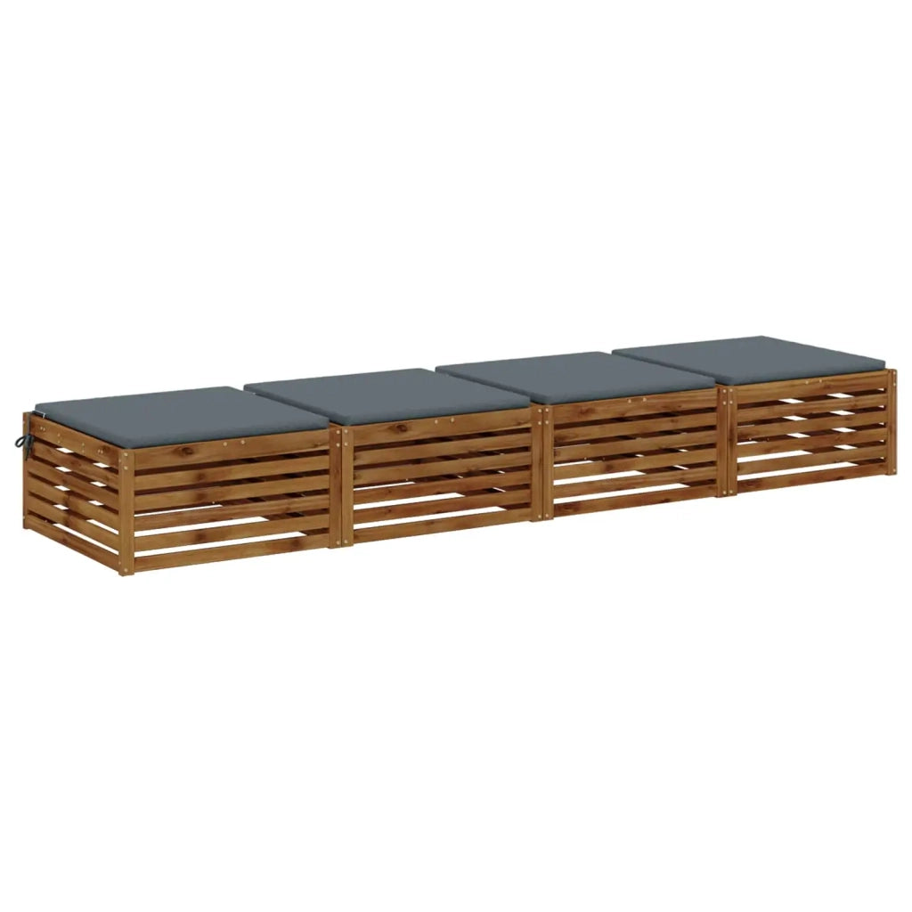 Cuscini per Sedia in 4 Pezzi SOEST 4 pz 100% Poliestere Blu 944770