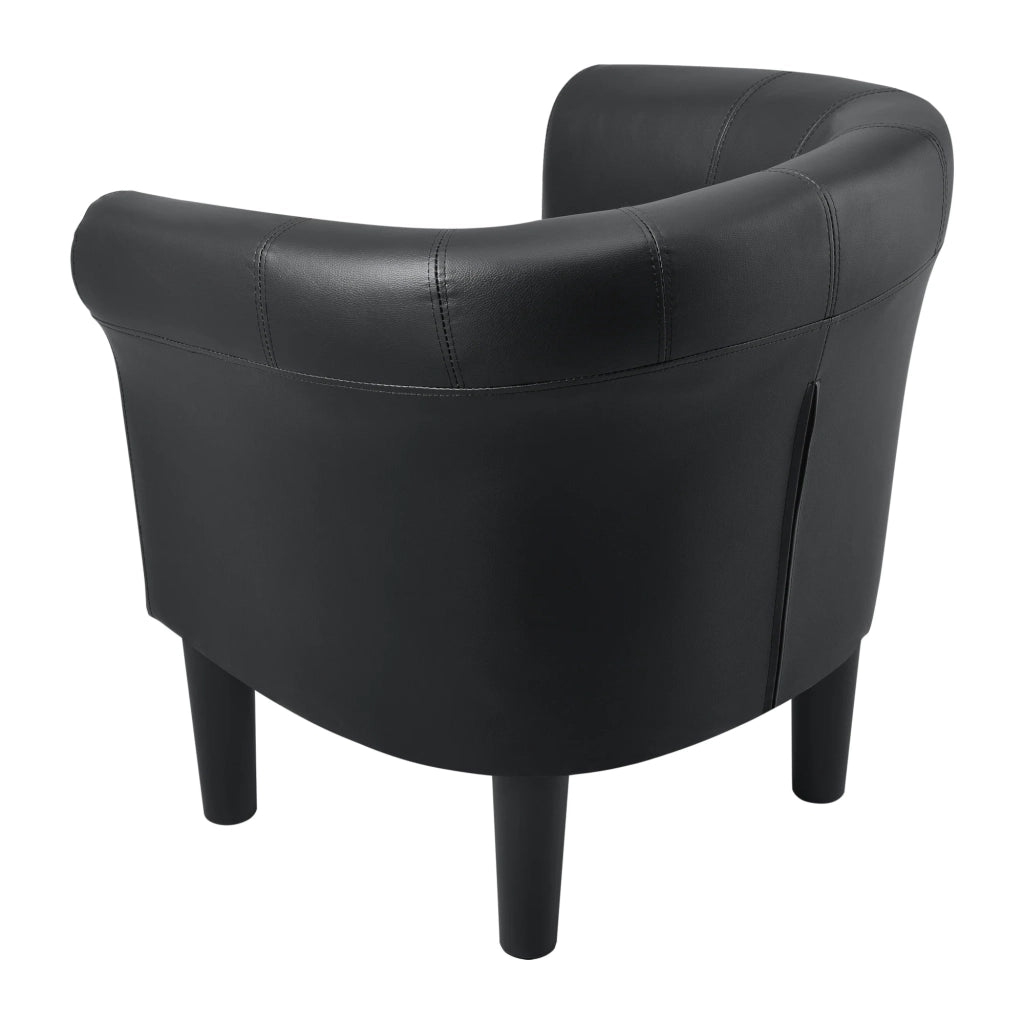 Poltrona lounge con seduta in plastica sintetica 70 cm nero 03_0001933