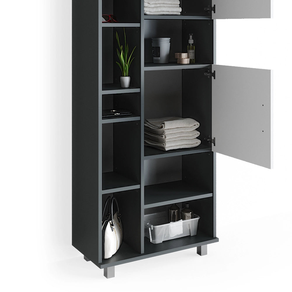 Mobile bagno alto Ilias Antracite/Bianco 60 x 190 cm Vicco