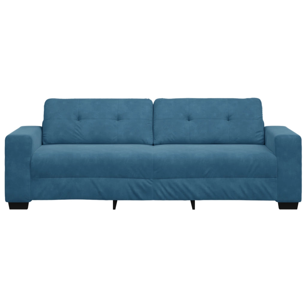 Divano a 3 posti  Blu 180 cm in velluto