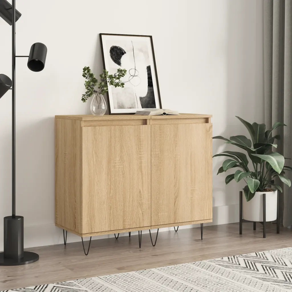 Credenze 2 pz | Madia | Buffet da pranzo | Armadio da pranzo Rovere Sonoma 40x35x70 cm in Legno Multistrato