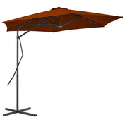 Ombrellone da esterno con palo in acciaio 300 x 230 cm arancione 02_0008210