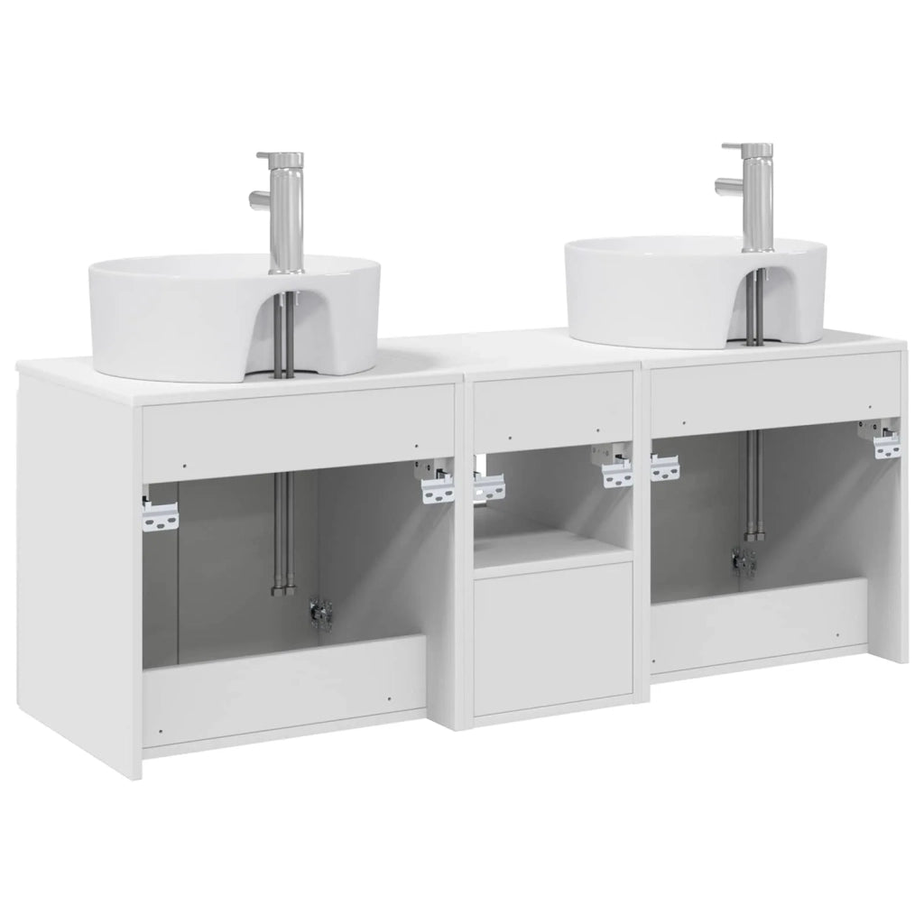 Set di Armadi da Bagno 3 pz Bianco 49,5 x 44,5 x 65 cm 3405677