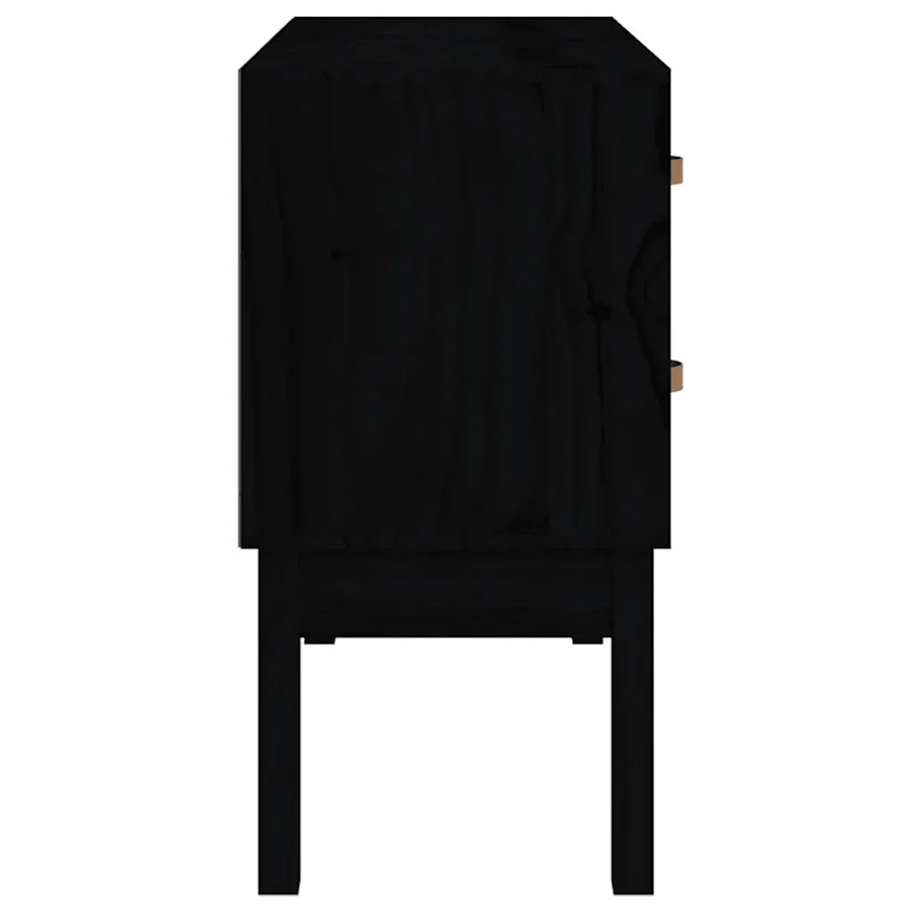 Mobile Consolle | Tavolo d'Ingresso Nera 90x40x78 cm in Legno Massello di Pino