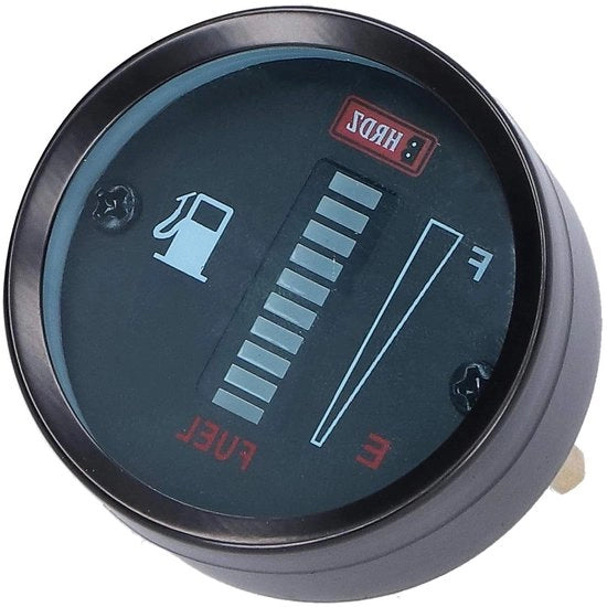 Indicatore di Livello del Carburante Display Indicator LED 52mm Dia 12V Resistenza Regolabile per Auto Motociclo