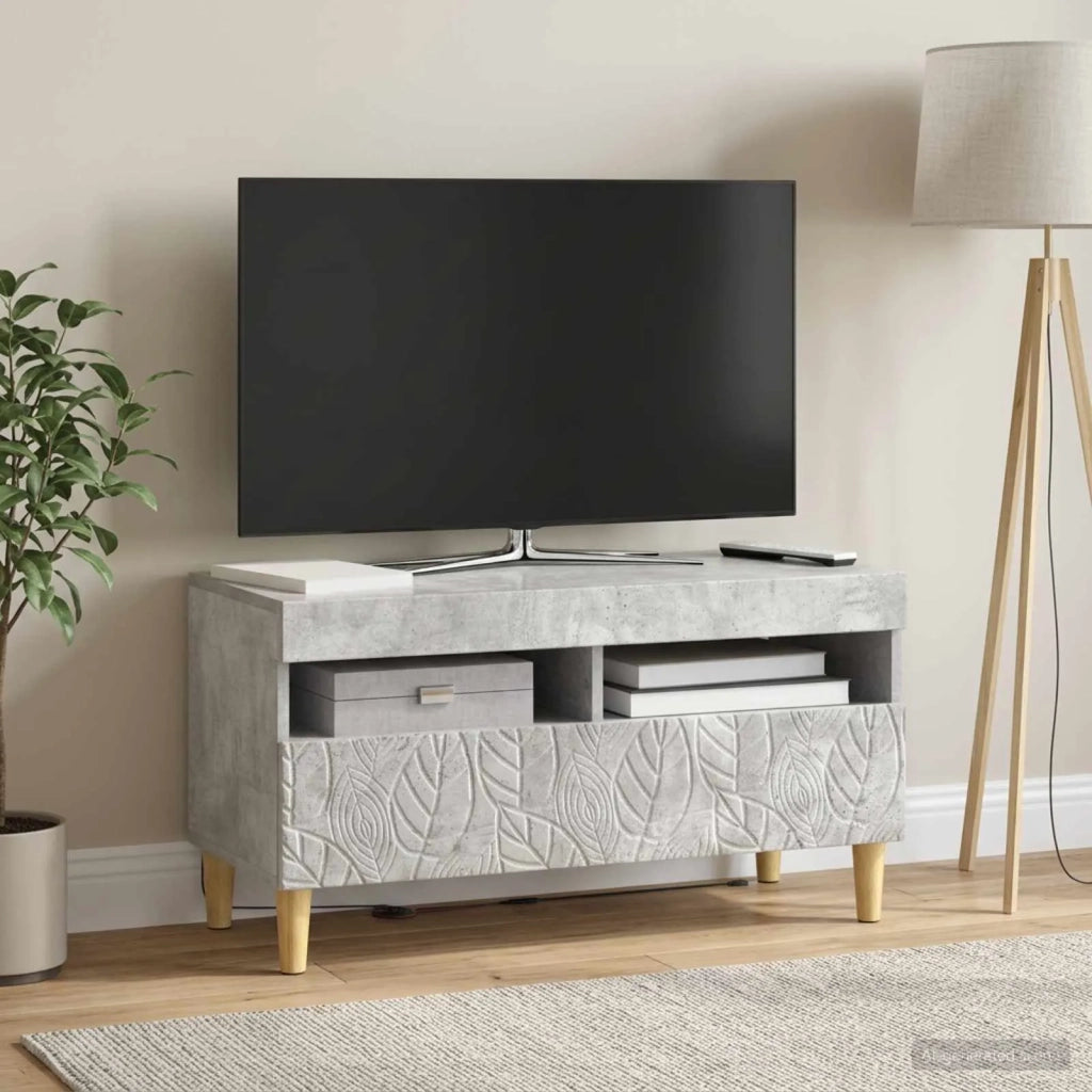 Mobile TV LED Grigio Cemento Legno ingegnerizzato 897218