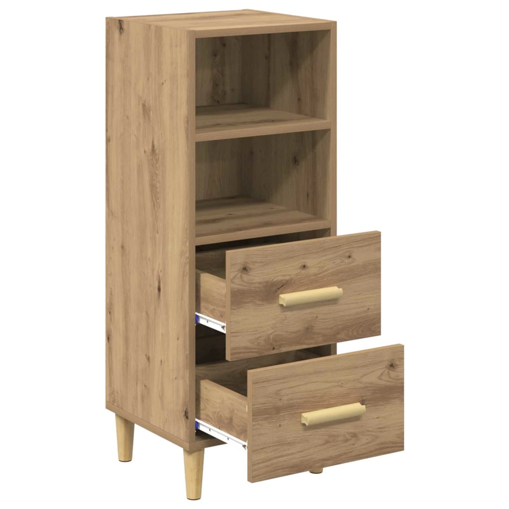 Credenza | Madia | Buffet da pranzo | Armadio da pranzo rovere artigianale 34 x 34,5 x 90 cm Legno multistrato