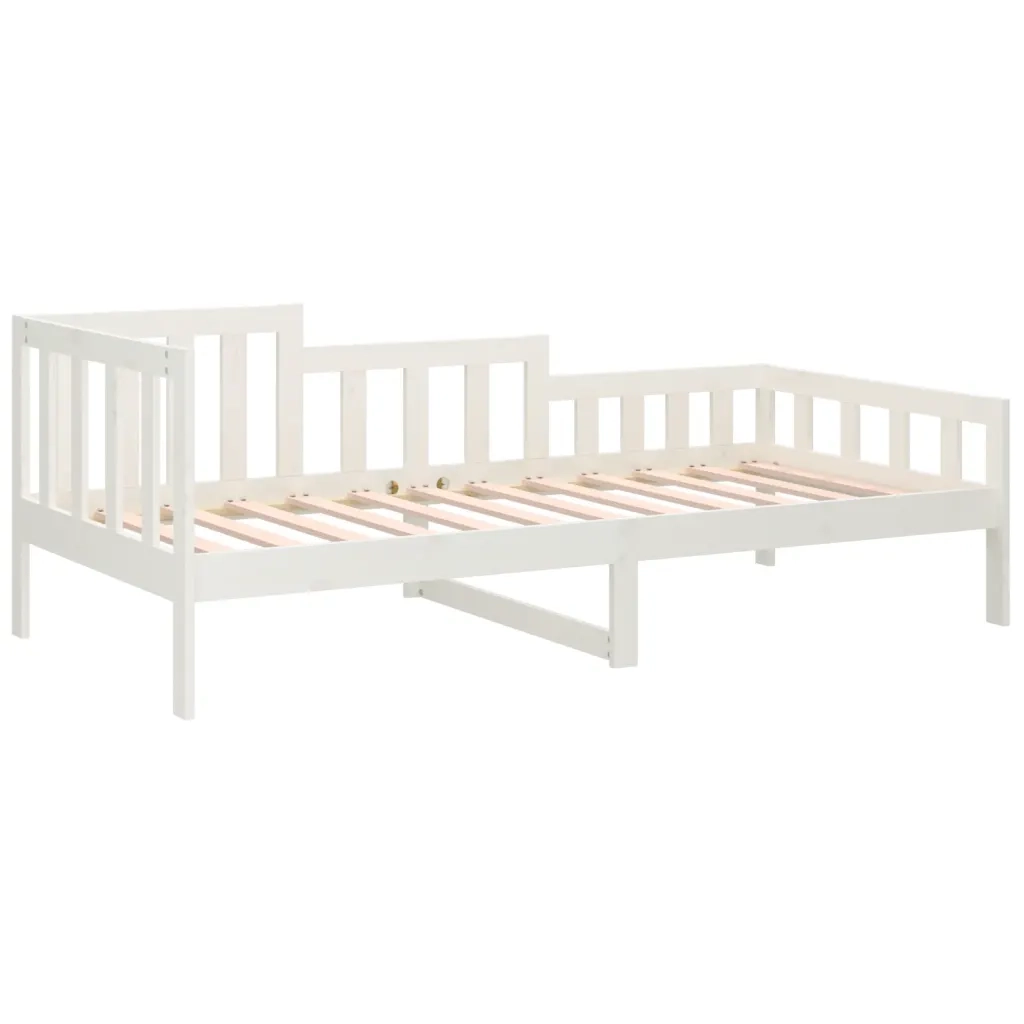 Dormeuse senza Materasso Bianca 80x200 cm Legno Massello Pino 820722