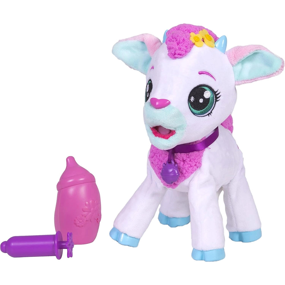 Club Petz Milky The Baby Goat Capra Giocattolo Peluche Idea Regalo con Suoni