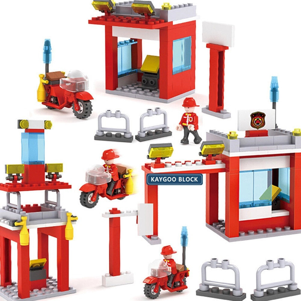 Trade Shop - Costruzioni Per Bambini Blocks Firefighters Pompieri Diy 8 Set Assortiti -