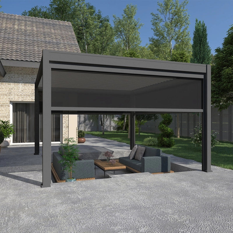 Pergola bioclimatica Ombréa VS autoportante 4x4M - Antracite
