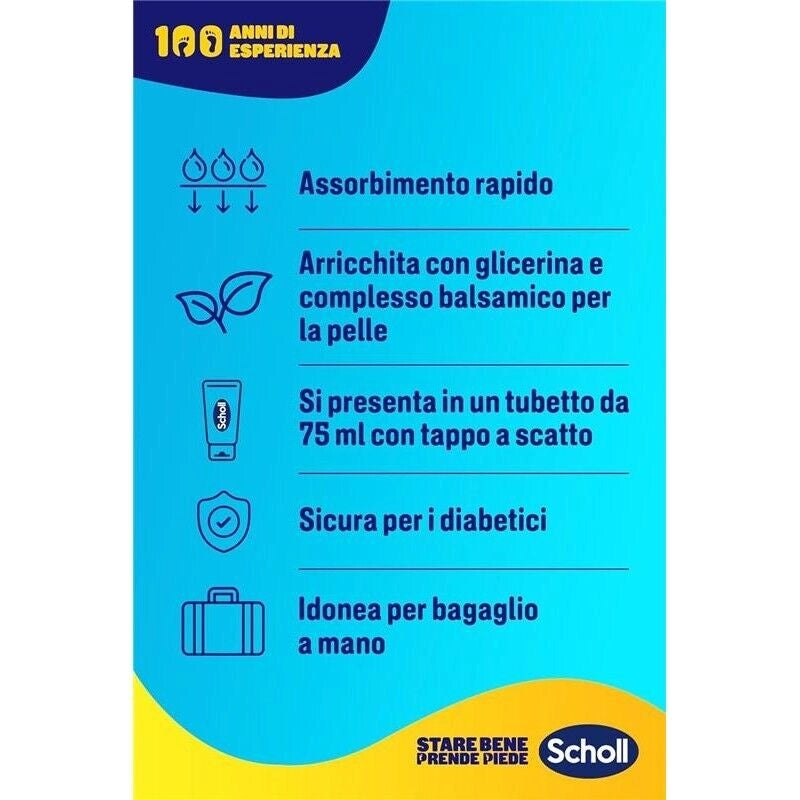 SCHOLL CREMA HYDRATION BOOST CREMA PIEDI ARRICCHITA PER IDRATARE LA PELLE SECCA PIEDI PIÙ MORBIDI E LISCI 75 ML