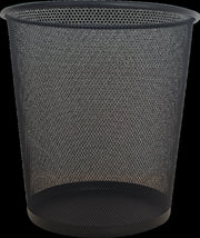 CESTINO DA UFFICIO 26,5X28 CM PER IL RICICLAGGIO CON RETE IN METALLO COLORI ASSORTITI