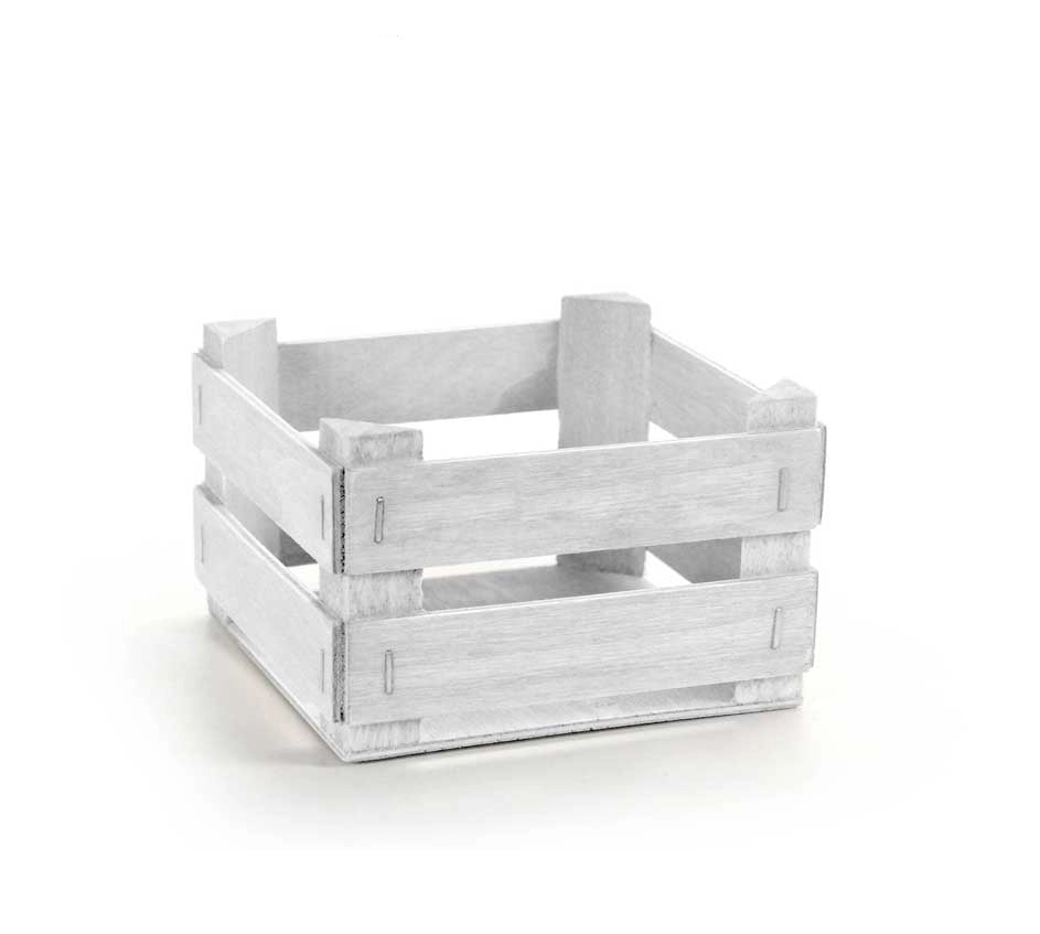 CASSETTA PORTA OGGETTI DECORATIVA 12,5 X12,5 X 7,8 CM BIANCA