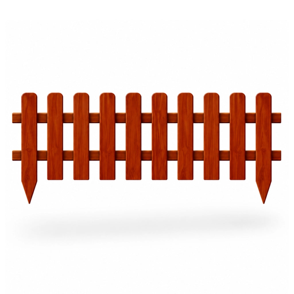 Paratia In Legno Staccionata Ideale Per Giardino Terrazza Fioriere E Aiuole Delimitatore Decorativo Rustico Resistente A Sole Pioggia E Umidità 120 x 45 Cm Legno Scuro