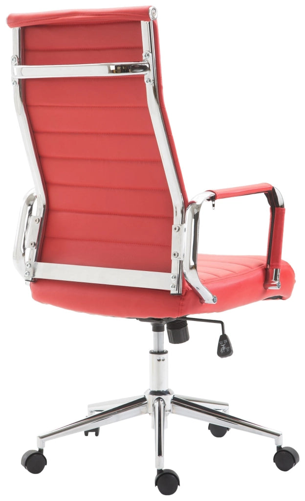 Sedia ufficio Kolumbus in similpelle rosso