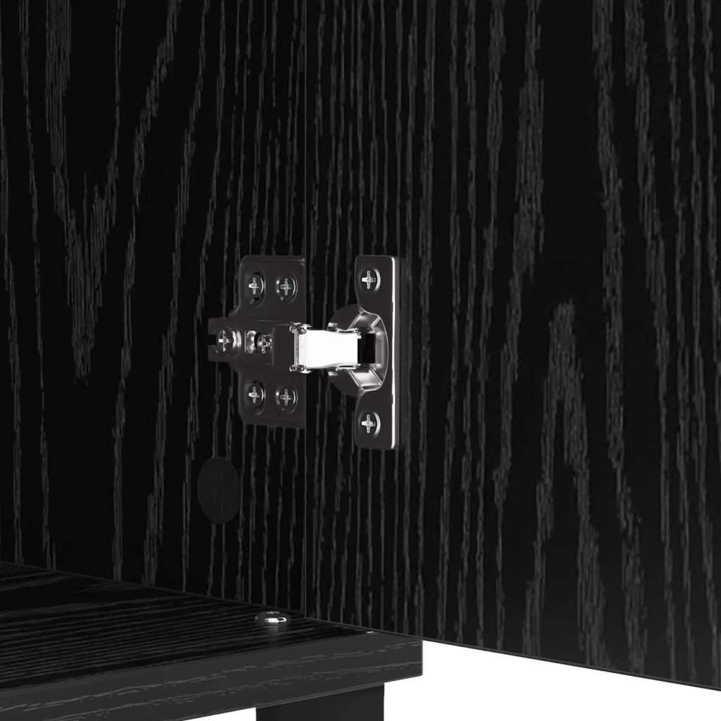 Credenza | Madia | Buffet da pranzo | Armadio da pranzo con cassetto Rovere Nero 60 x 35 x 70 cm