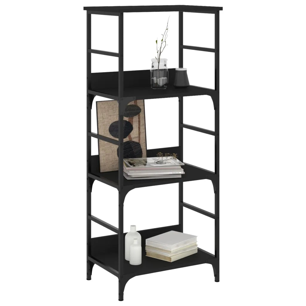 Libreria Nera 50x33x117,5 cm in Legno Multistratocod mxl 130998