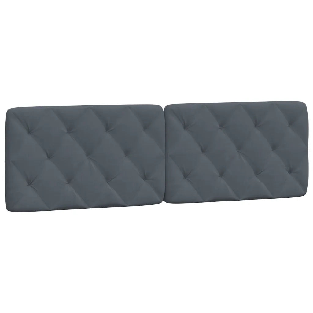 Letto con Materasso Grigio Scuro 160x200 cm in Velluto