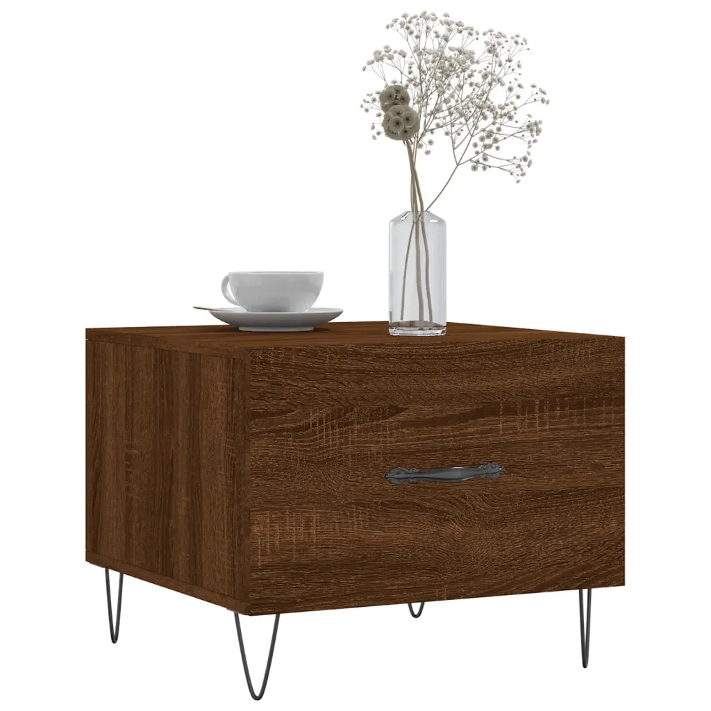 Tavolini Salotto 2 pz Rovere Marrone 50x50x40 Legno Multistratocod mxl 104526