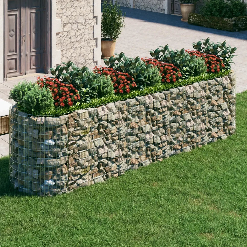 Gabbione con Letto Rialzato in Ferro Zincato 400x100x100 cm 152047
