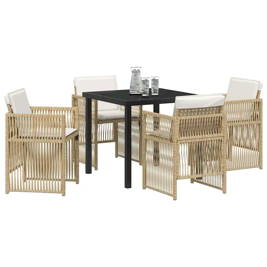 Set da Pranzo per Giardino 5 pcs Beige 3380661