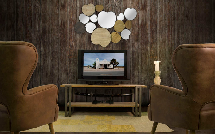 Specchio Quoxy 118x11x82,5 cm Lengo Ferro e Specchio Marrone