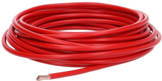 Cavo di alimentazione flessibile con conduttore singolo 16 mm², 10 metri, 16.0 mm², H07V-K, conduttore in PVC, 16 mm² fili, rosso.