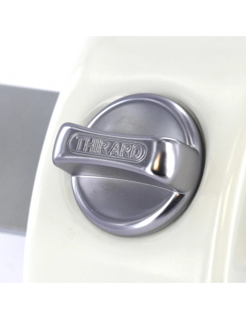 Serratura da applicare a chiavistello, con pomolo, Design 5 per porta d'ingresso, cilindro 45mm, acciaio, 3 chiavi, bianco - THIRARD
