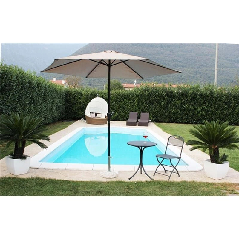 OMBRELLONE POLY ECO CON TELO BEIGE 3 MT