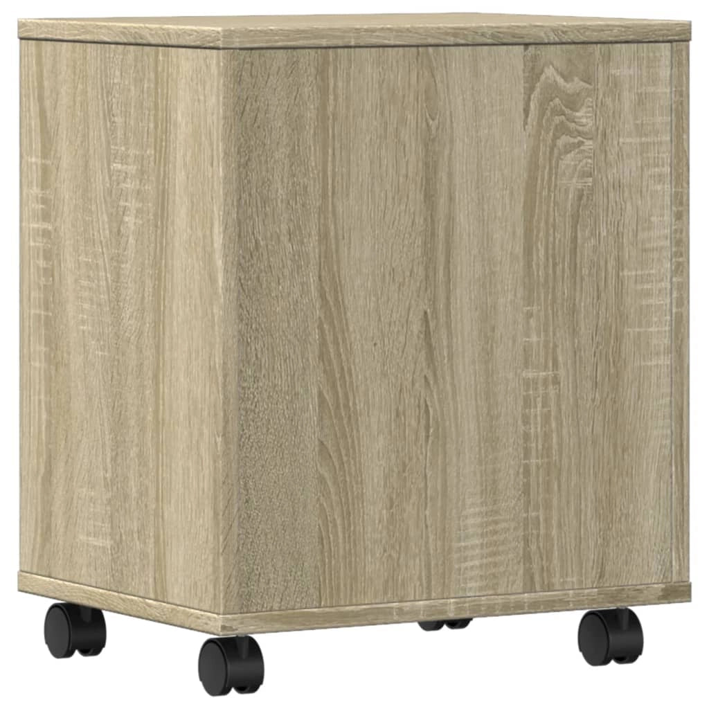 Supporto per stampante scrivania/mobile per ufficio con rotelle rovere Sonoma 41 x 32 x 48 cm marrone 02_0044768