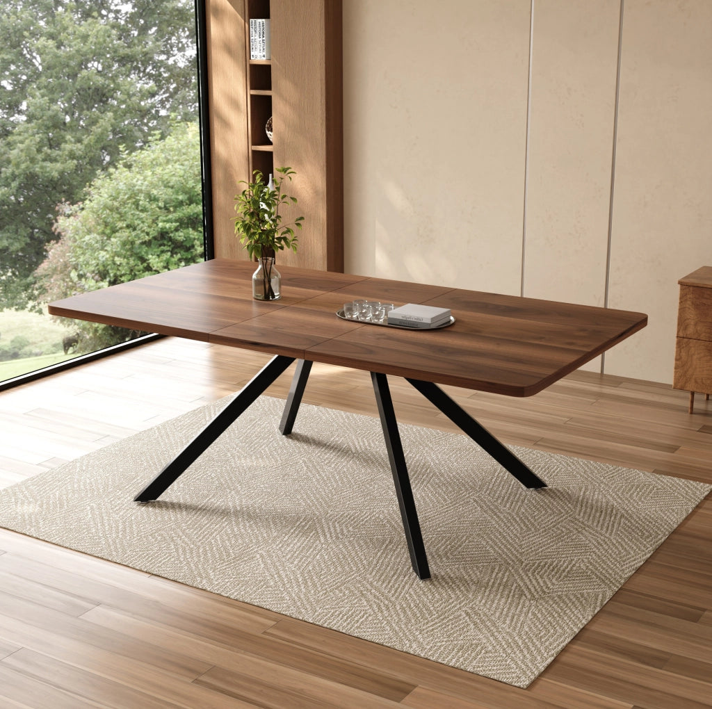 Tavolo da pranzo allungabile 160/200/240 × 90 cm in MDF color noce