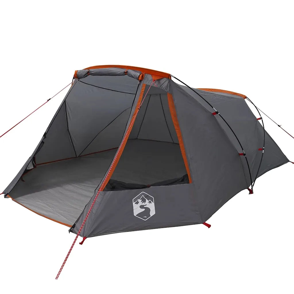Tenda Tunnel per 3 Persone 3 persona Grigio e arancione 42004052
