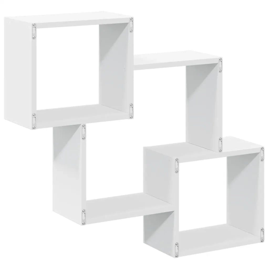 Mobile a Parete 78x18x71 cm Bianco in Legno Multistrato 854805
