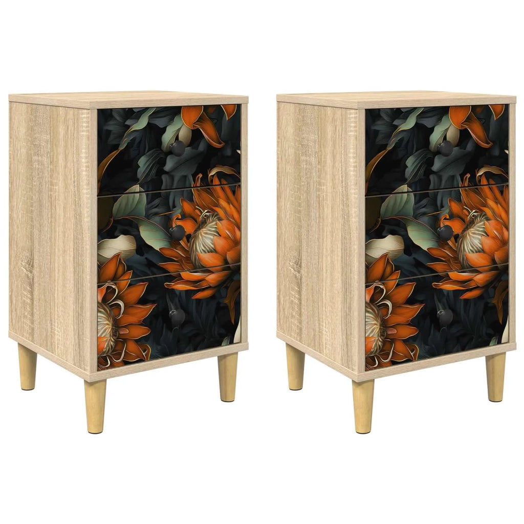 Armadio da Notte LOCHEM 2 pz Rovere Sonoma 36 x 33 x 60 cm 8007272