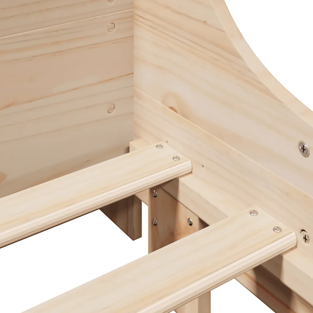 Giroletto senza Materasso 100x200 cm in Legno Massello di Pino 3323782
